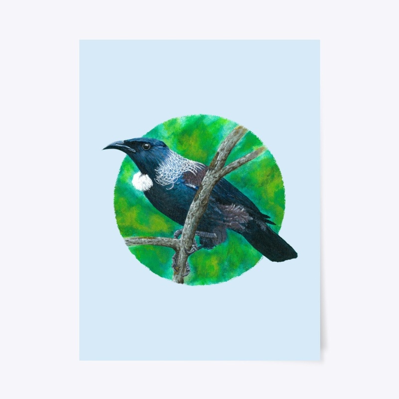 New Zealand Tui - Painting in acrylic