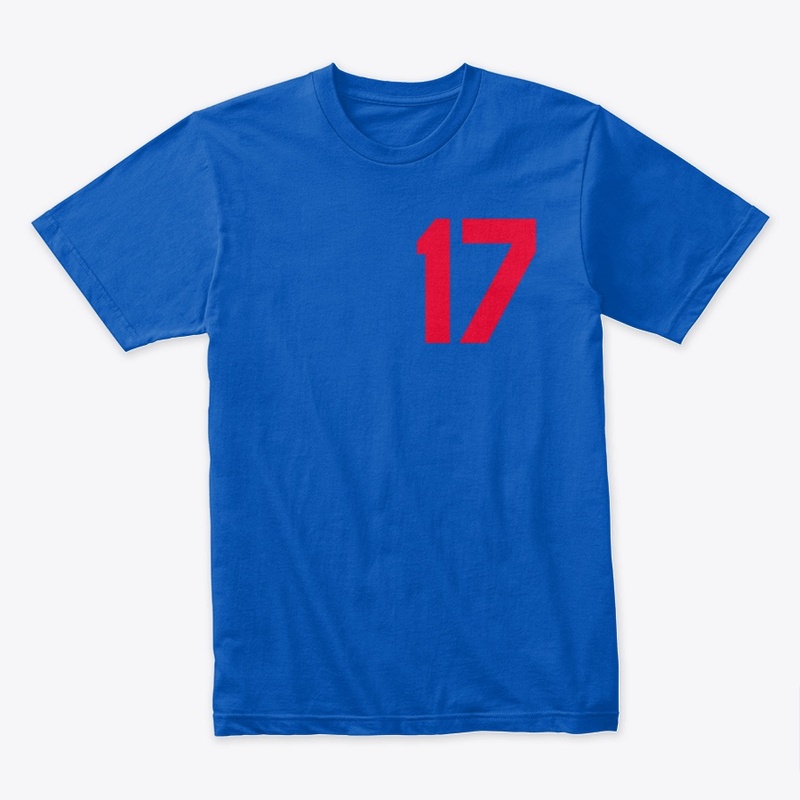 Number 17 Font Tee design