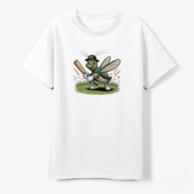 Cricket Cartoon T-shirt design 