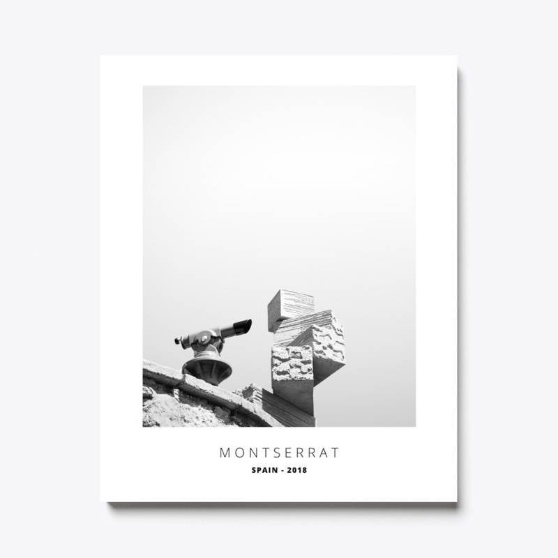 Spain black & white minimal wall poster