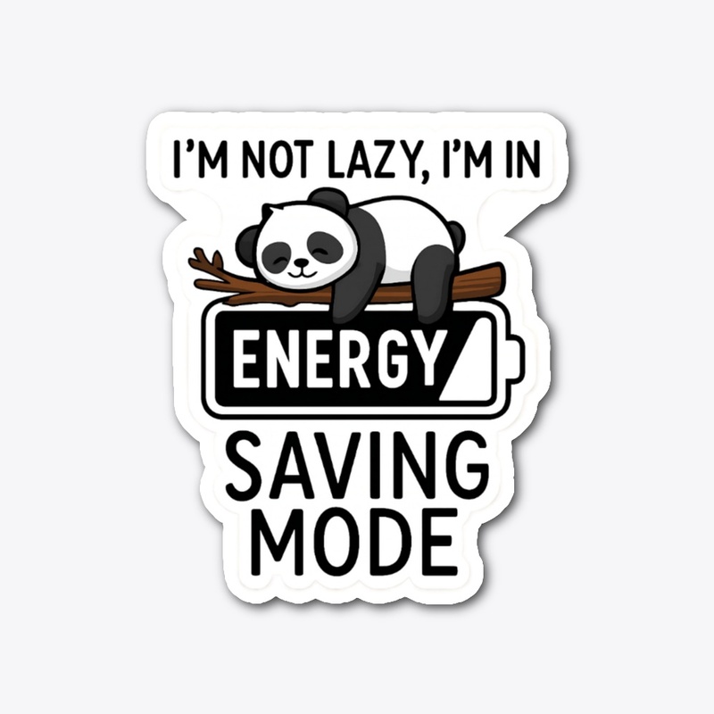 Energy Saving Mode Panda T-Shirt