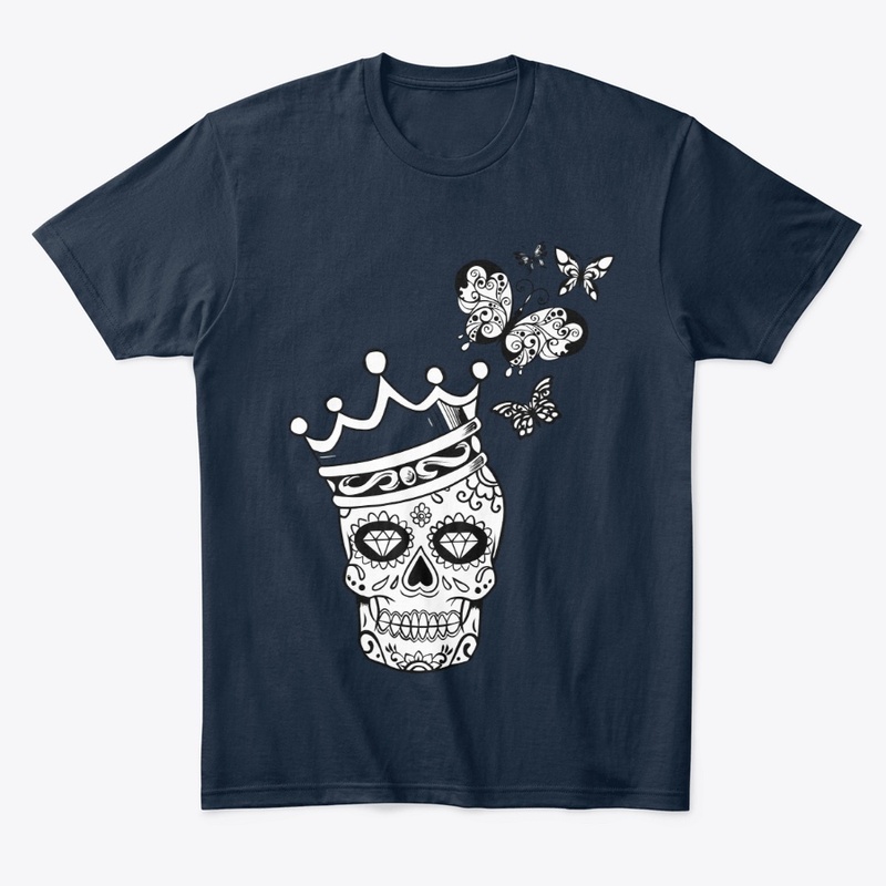 BUTTERFLY DIAMOND EYE KING SKULL TSHIRT