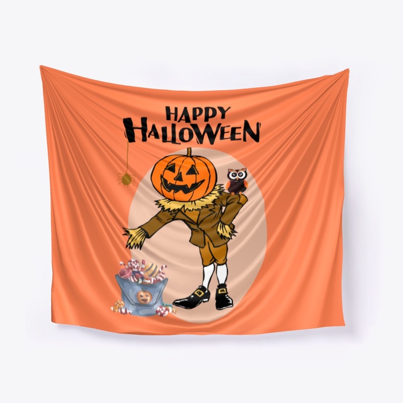 Happy Halloween Pumpkin Man Design