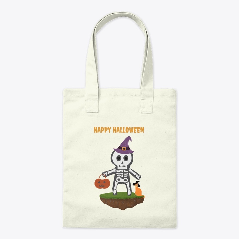 Happy Halloween Friendly Skeleton Design