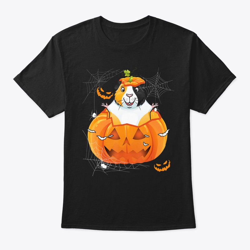 Funny Guinea Pig Inside Pumpkin Hallowee