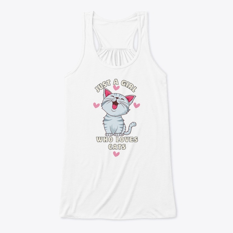 Girl Who Loves Cats – Cat Lover T-Shirt