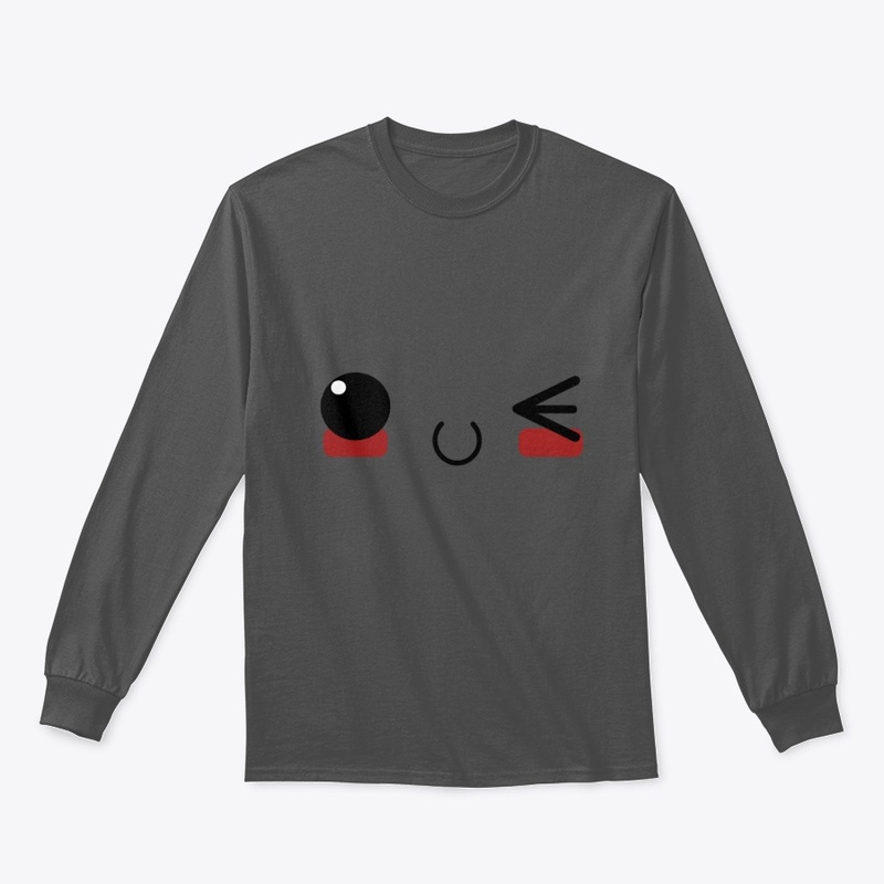 Kawaii japanese anime face design: lucky