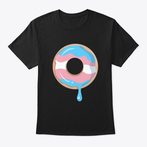 Trans Donut Black T-Shirt Front
