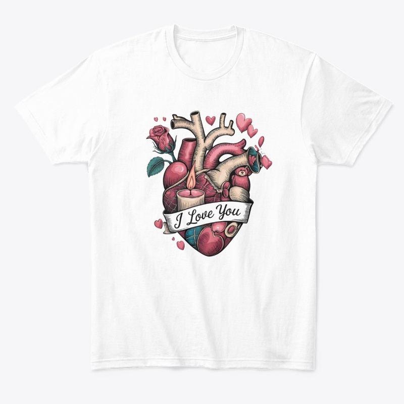 "I Love You" Artistic Heart T-Shirt