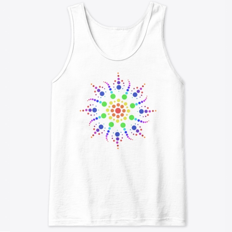 Raibow mandala dot art