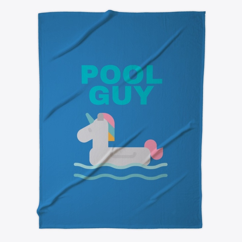Pool Guy with Inflatable Unicorn