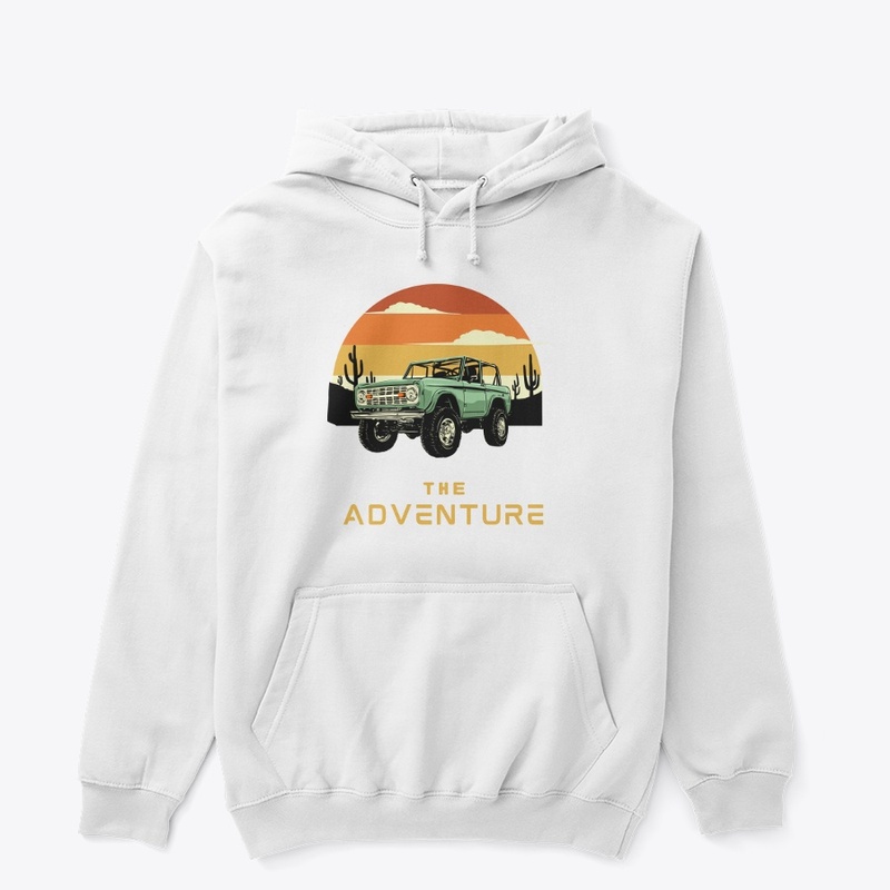 The Adventure... hoodie for men white 