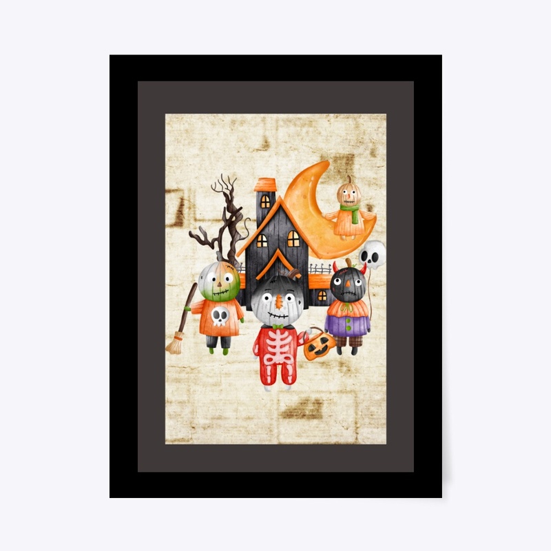  Spooky House Vintage Halloween Poster