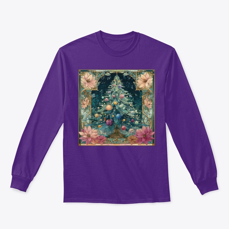 Art Nouveau Christmas Tree Floral