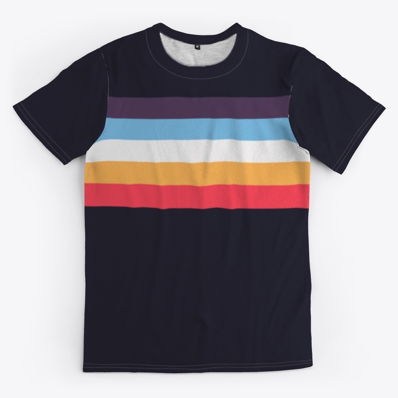 Ujisato Abstract Colorful Retro Stripes