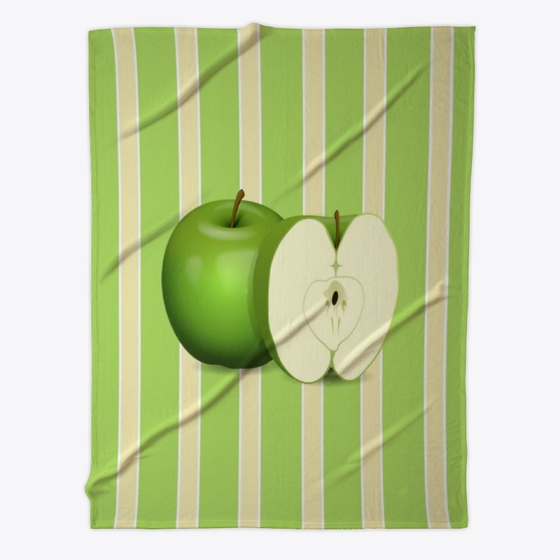 Green Apple on Fruit Striped Colors
