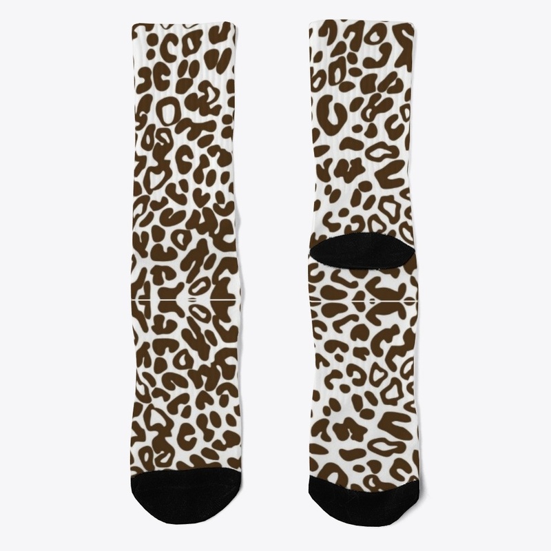 Hstn Merch Cheetah Print Socks