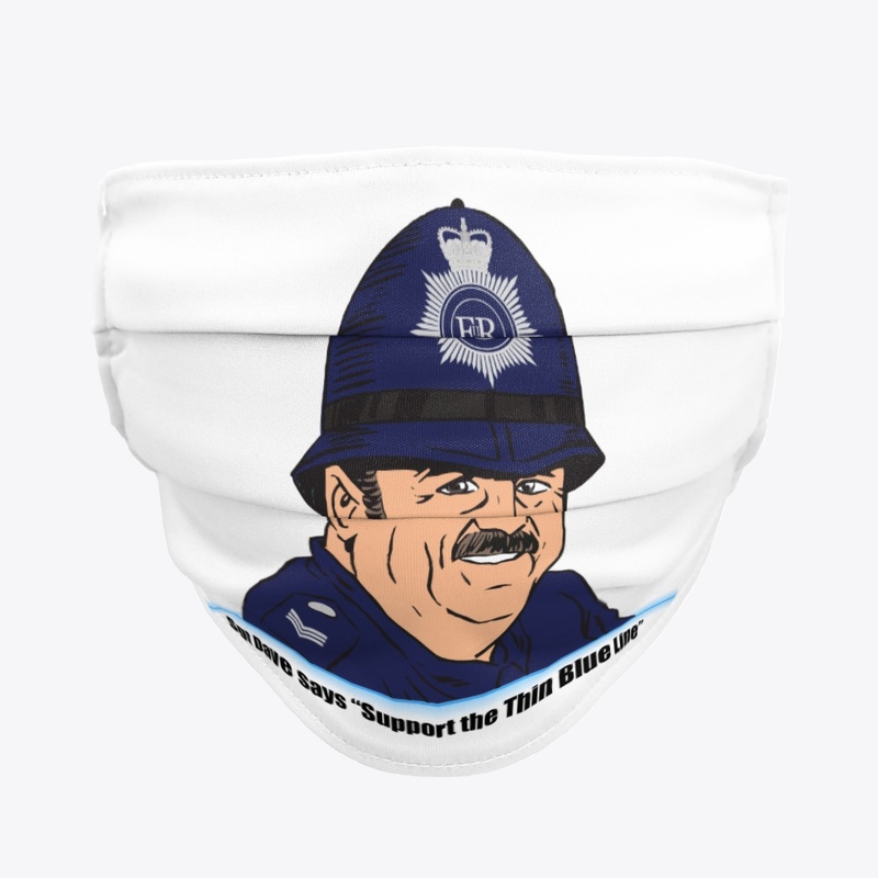 Sgt Dave Thin Blue Line face mask