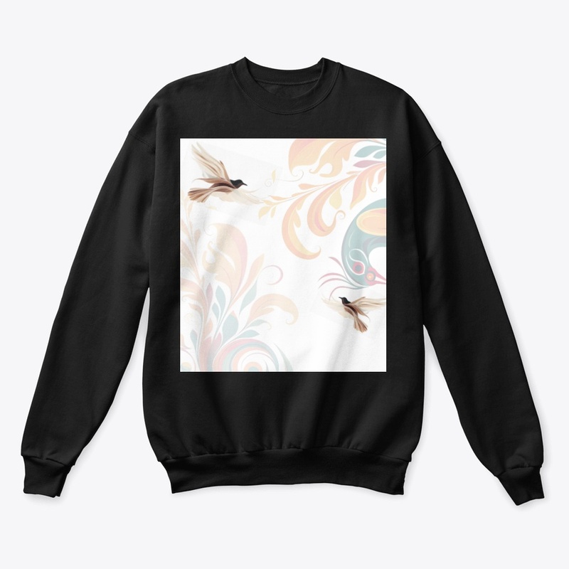 Freedom in Flight–Elegant Bird Swirl art
