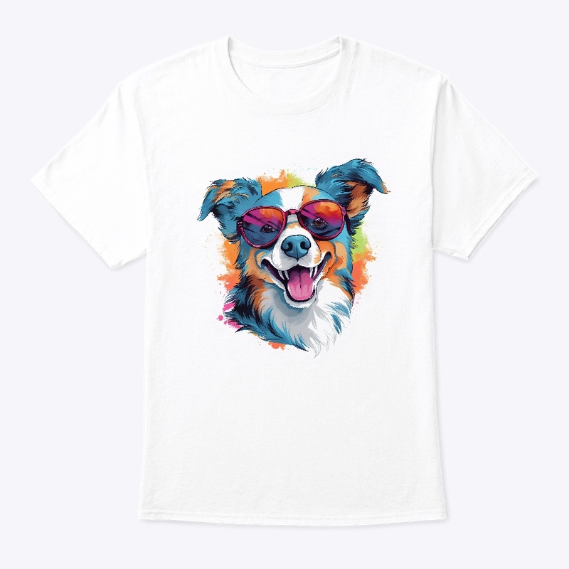 A vector of a cute happy dog