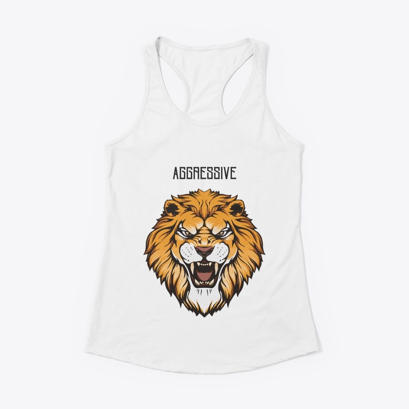 Aggressive lion