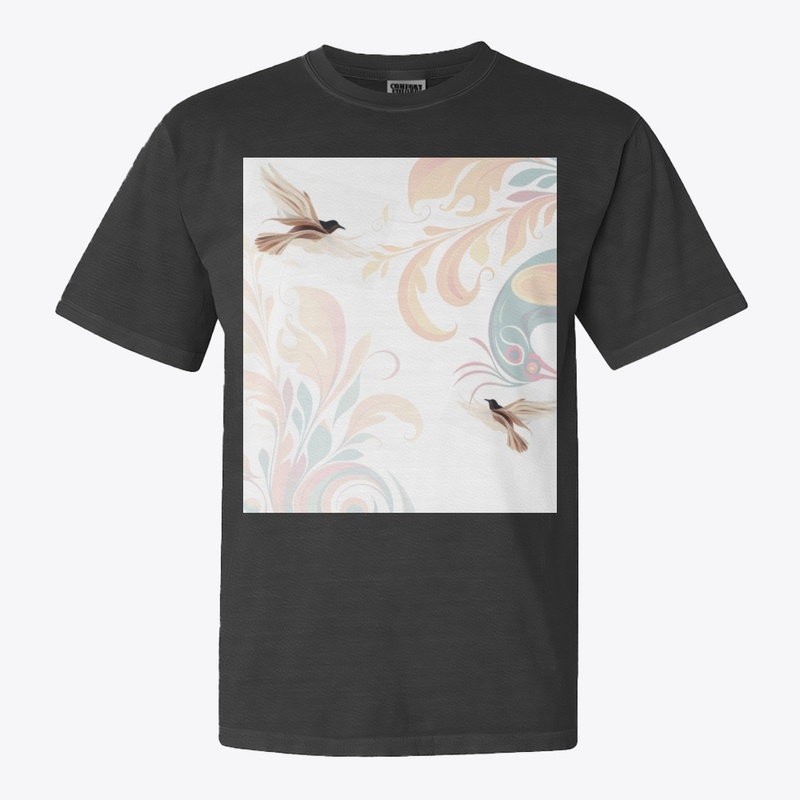 Freedom in Flight–Elegant Bird Swirl art