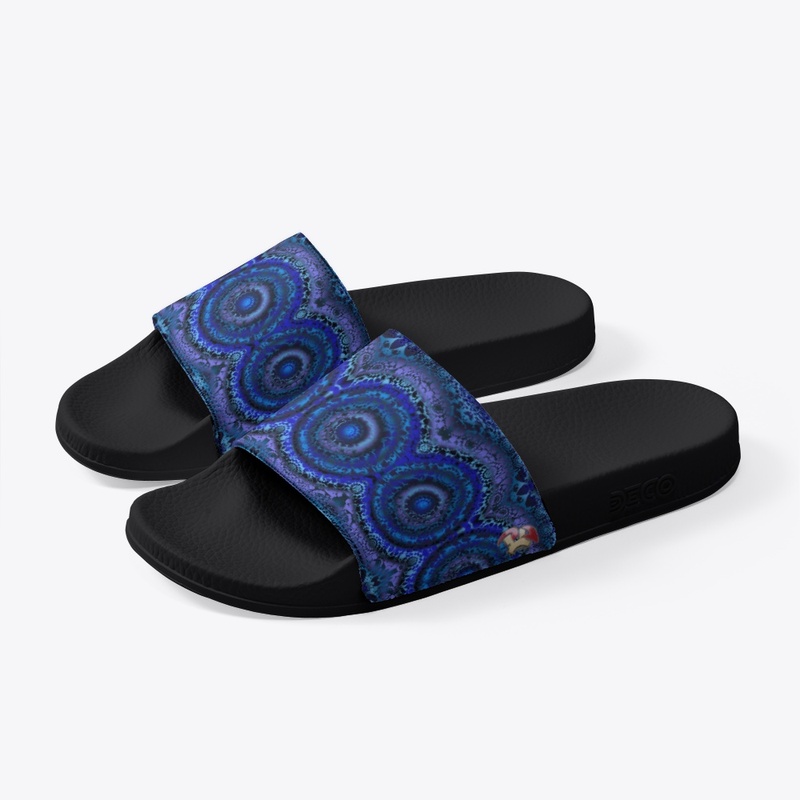 blue drip slip ons 