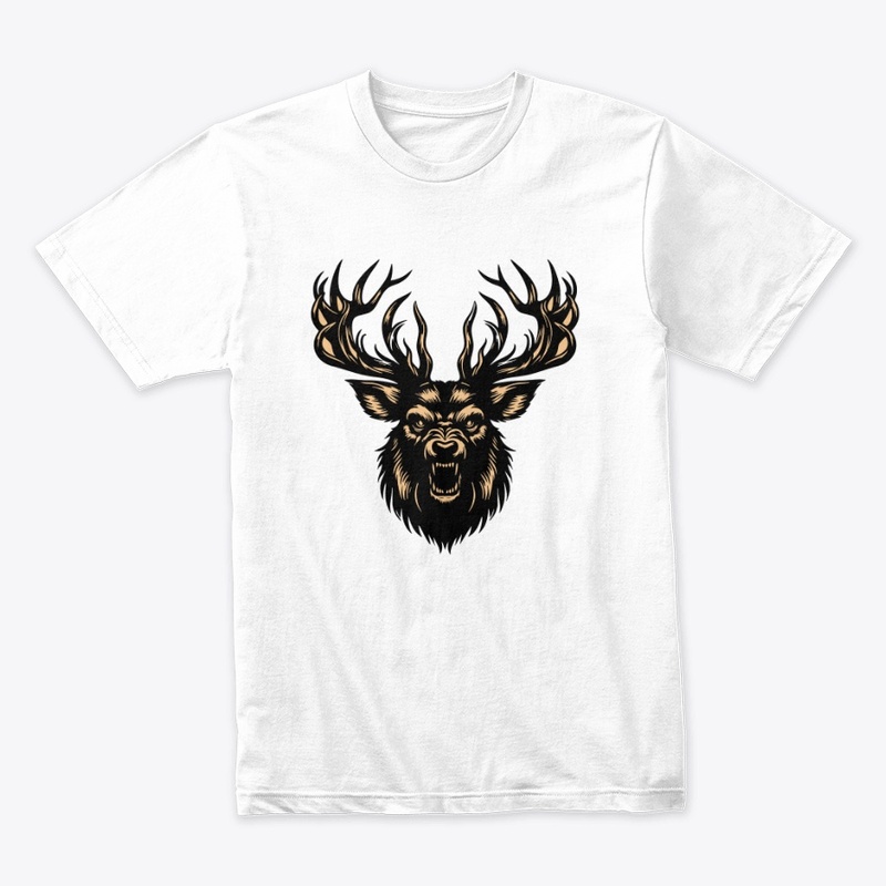 Unique Angry Deer Illustration