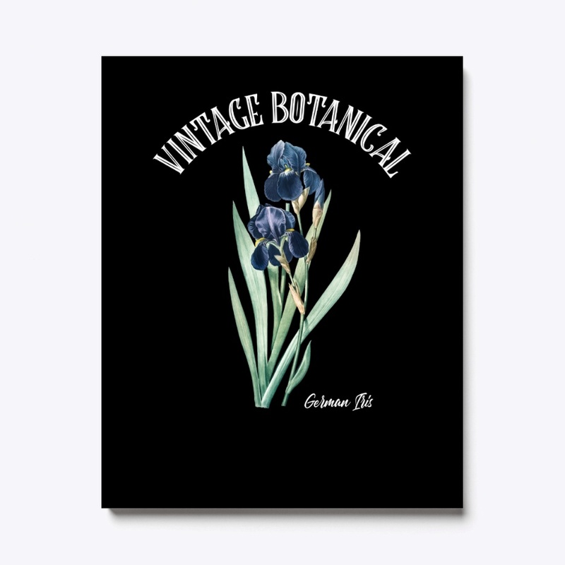 Vintage Botanical German Iris Flowers
