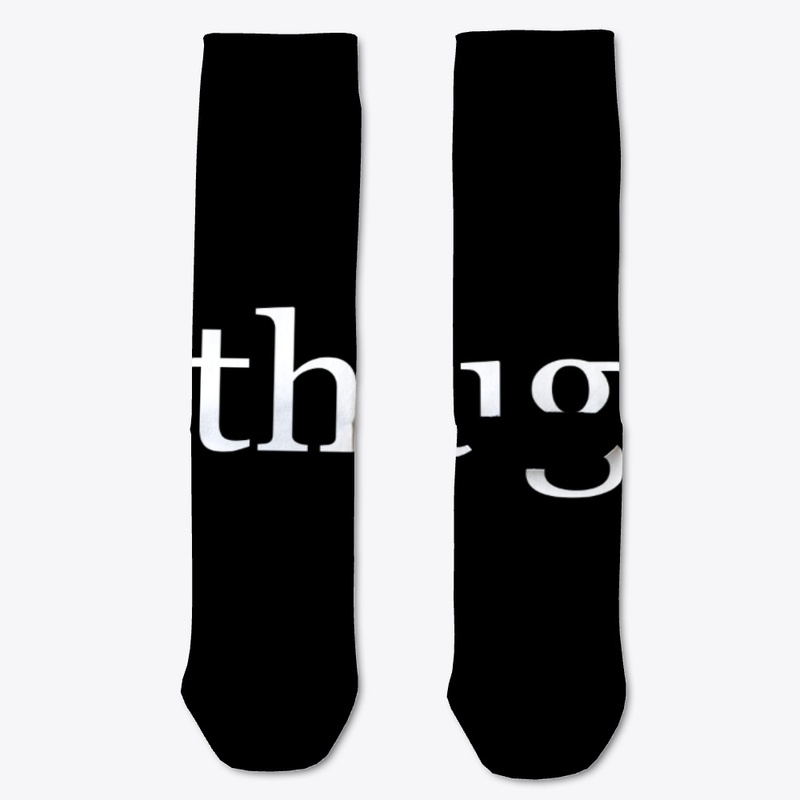 Thug in White on a Black Background