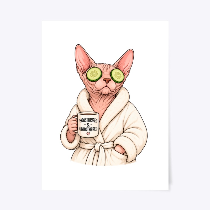 Moisturized & Unbothered Sphynx Cat
