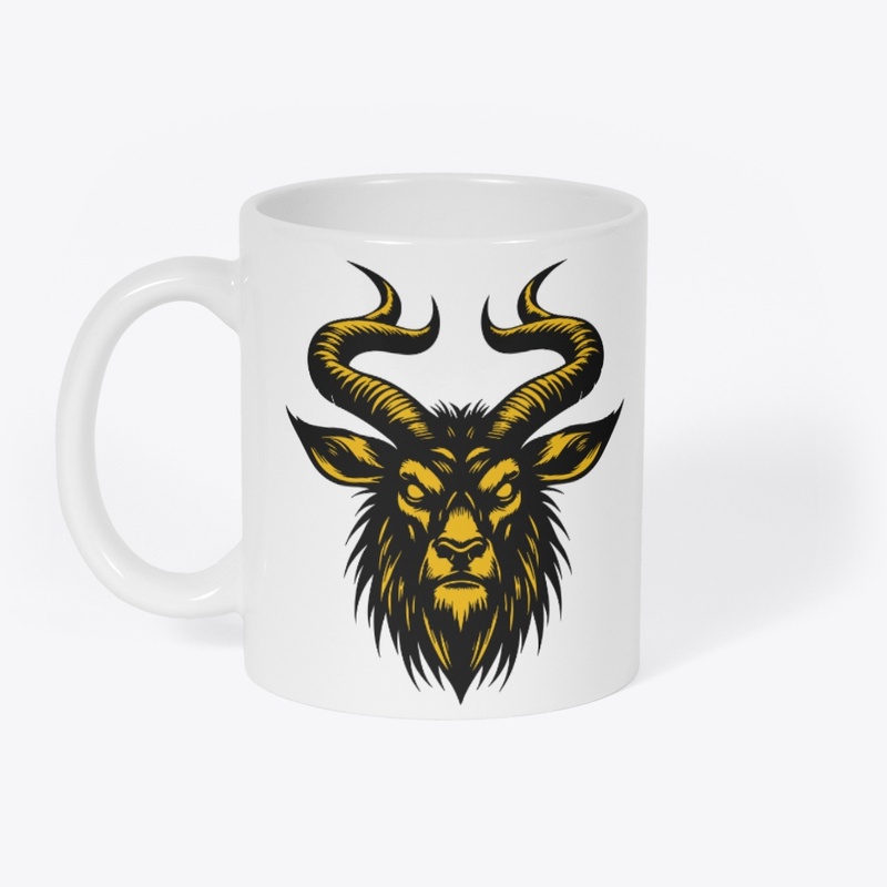 Angry Antelope Head Wild and Fierce