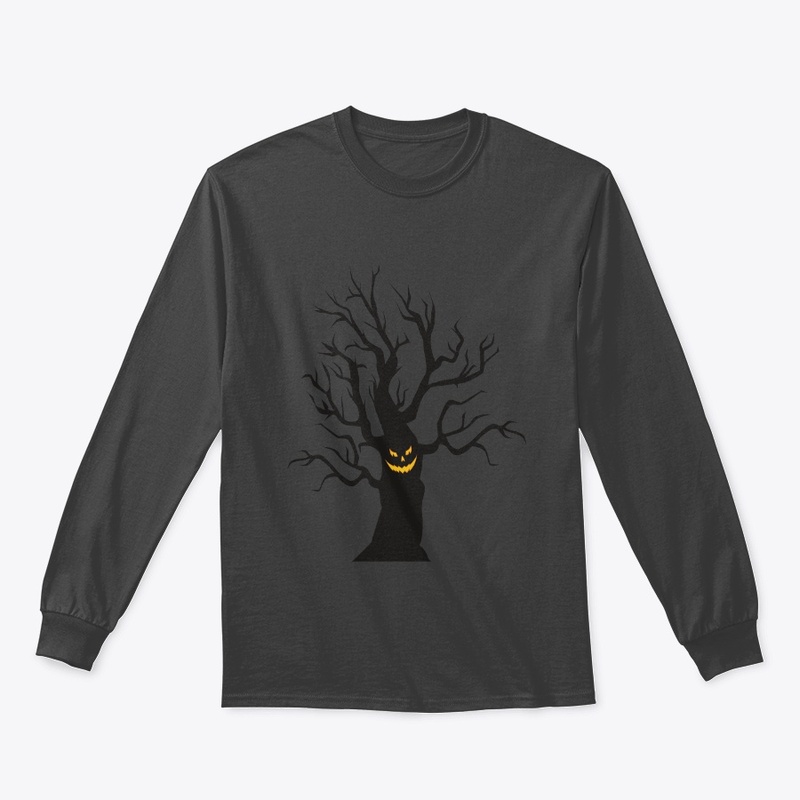 Haunted Tree with Jack-o'-Lantern Face