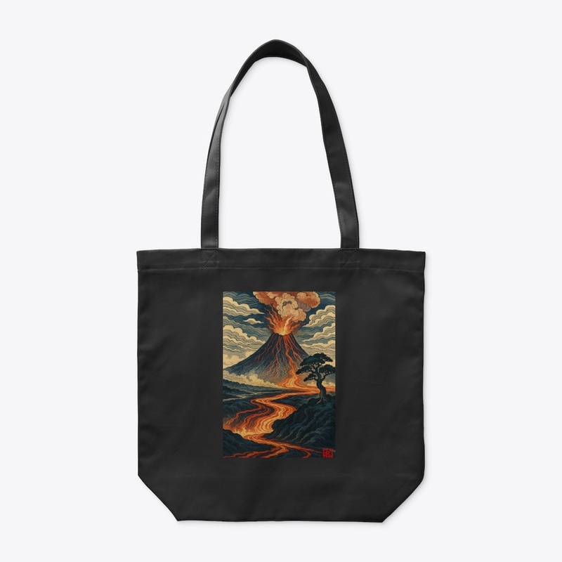 Hawaiian Volcano - Hokusai Style