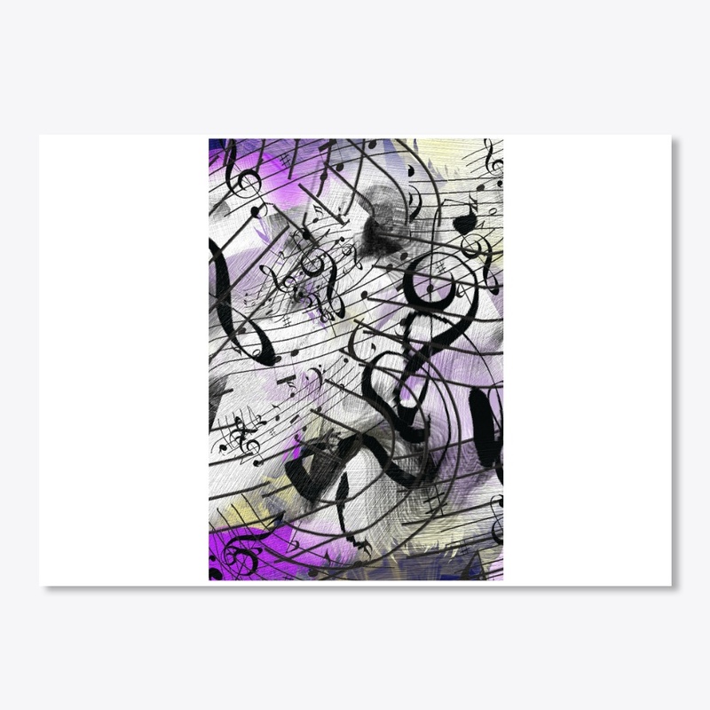 Music icons with purple color