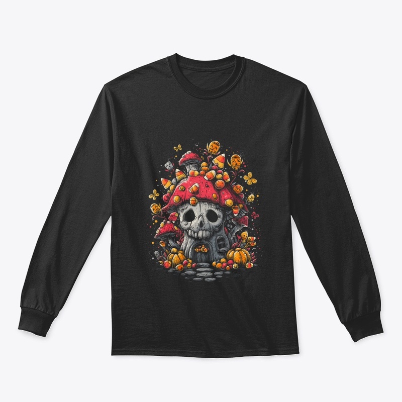 Cute Skull Mushroom House
