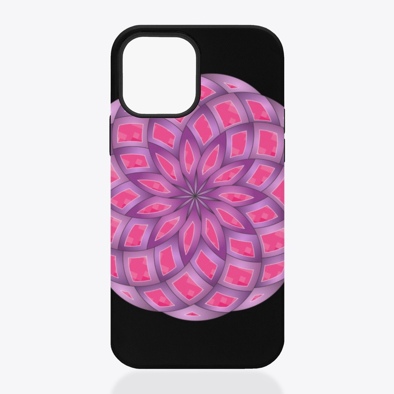 Pink and purple flower design.