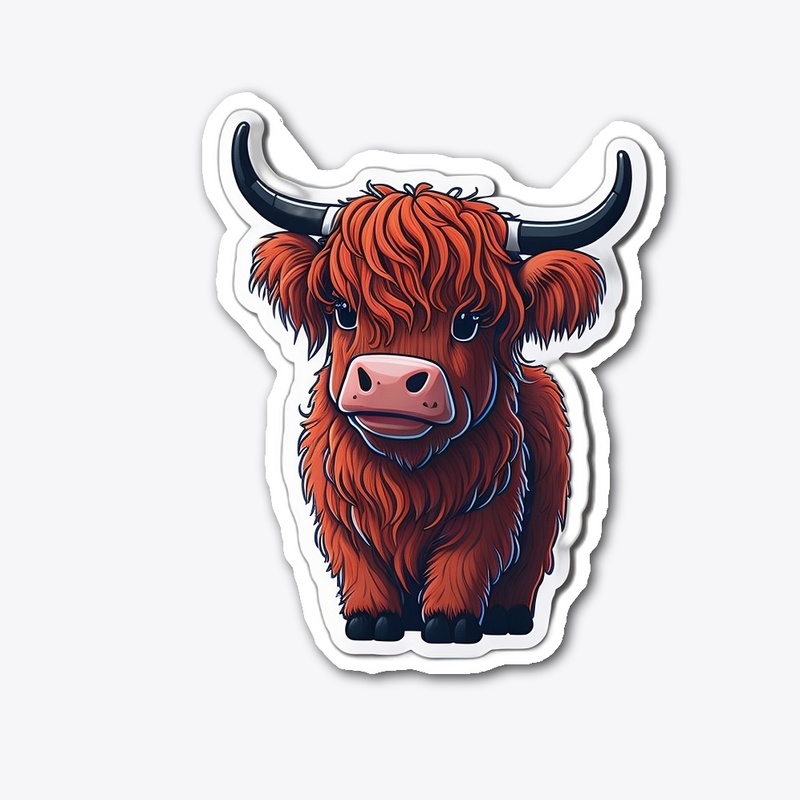 Highland Cow Sticker