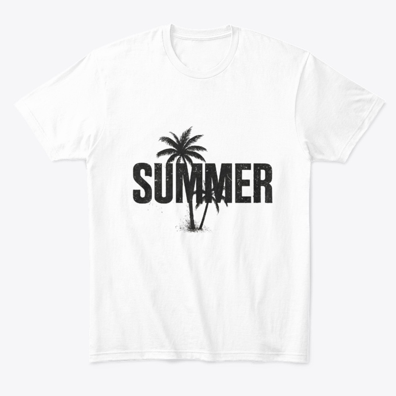 Grunge Palm "SUMMER" Silhouette Design