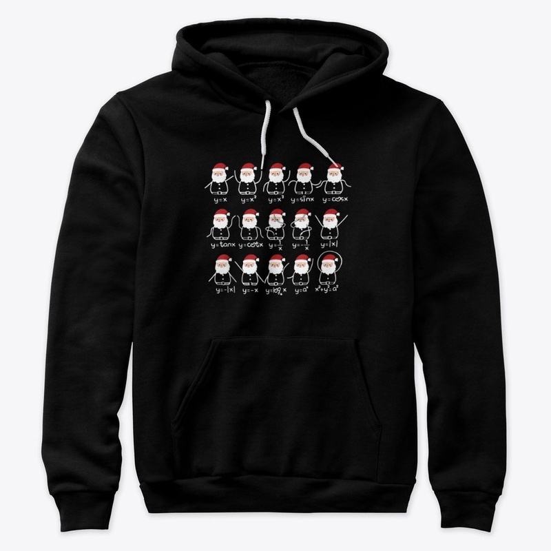 Math Teacher Christmas Santa Hat Shirt