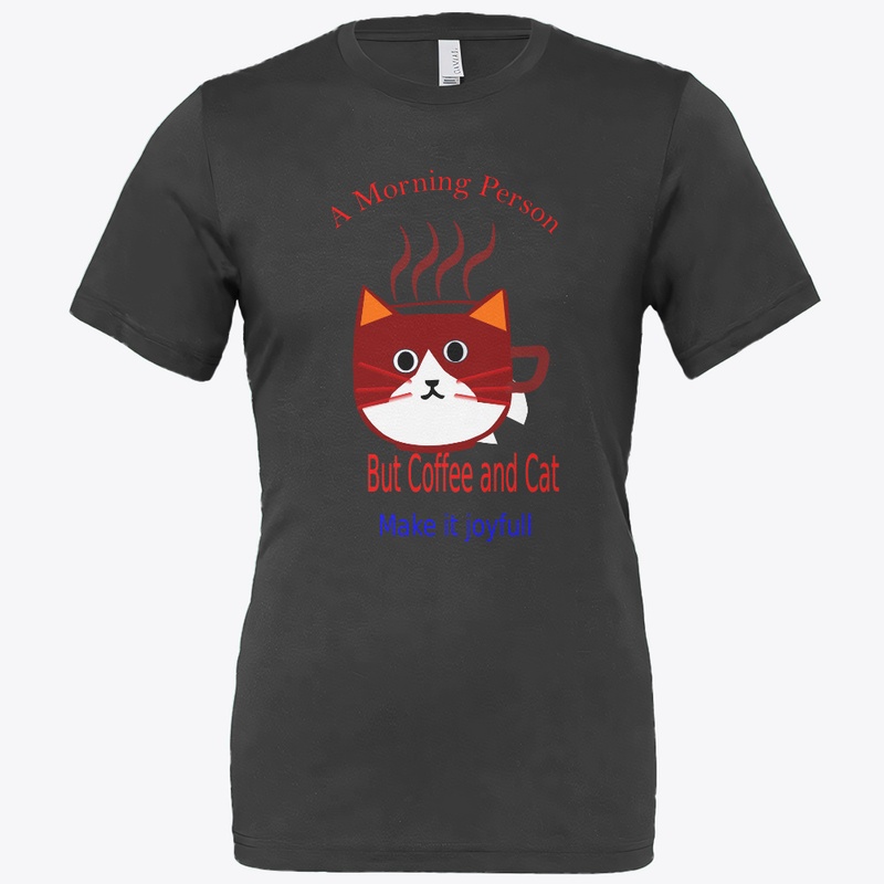  Cat Coffee Lover T-Shirt Morning Person