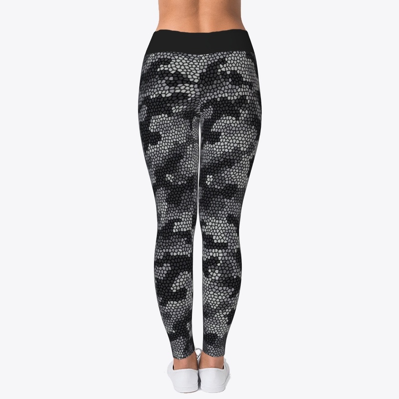 Hex camouflage black white 