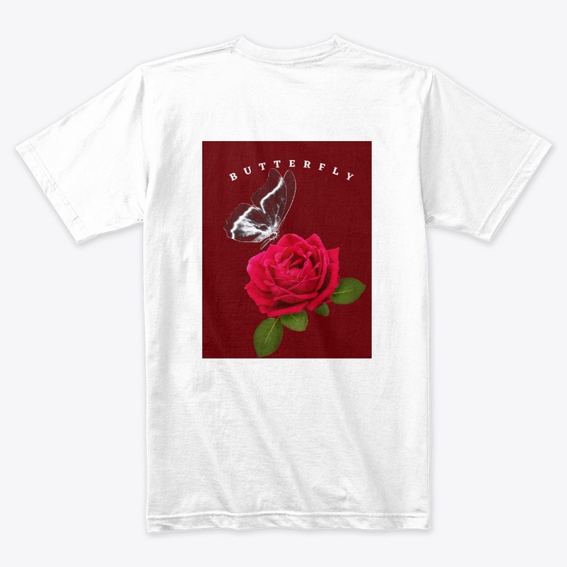 Butterfly and rose
