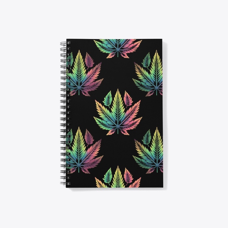 Bright Ombre Leaf Pattern
