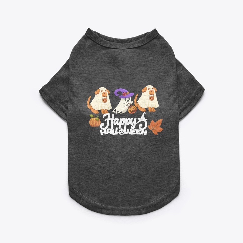 Halloween Ghost Dog T shirt 