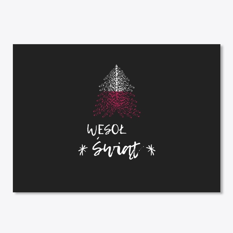 Merry Christmas with Poland flag