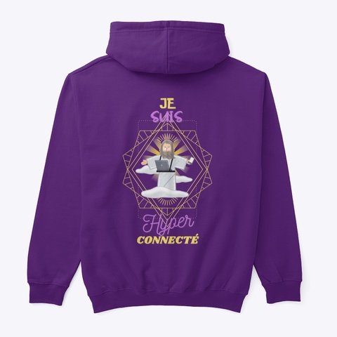 Je Suis Bien ! Les T Chakras   Connecté Purple T-Shirt Back