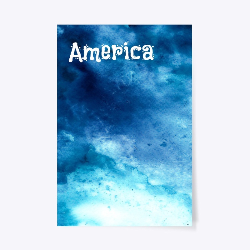 America splash of blue