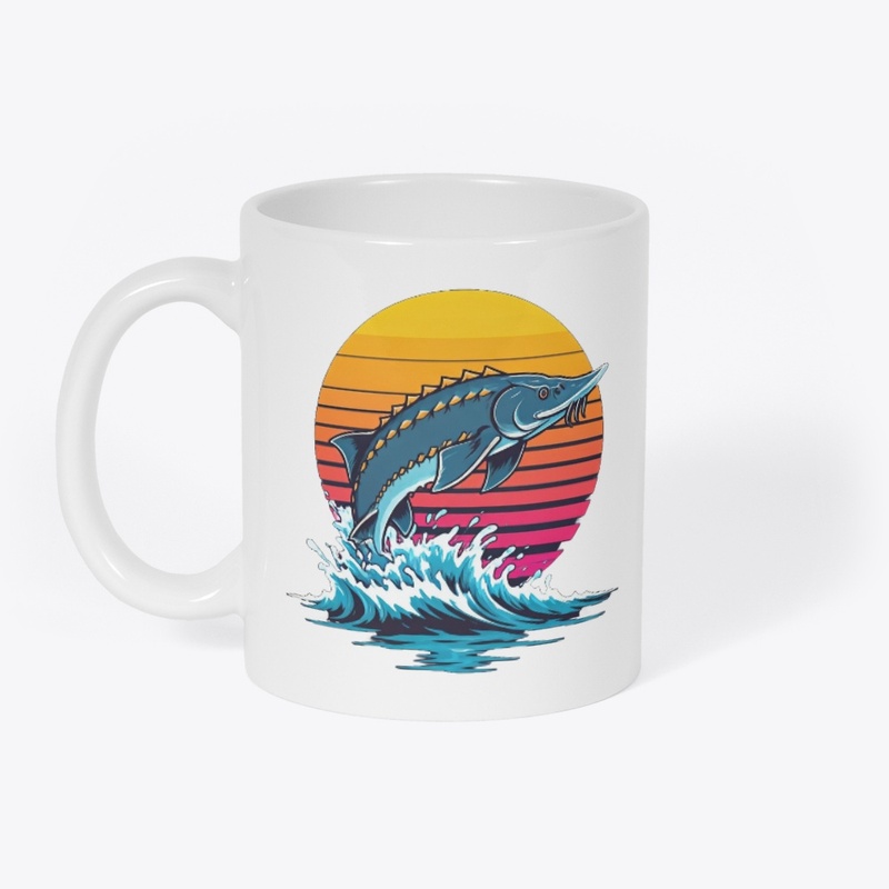 1980's Sturgeon Breaching the Water