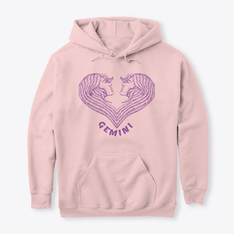 GEMINI Purple Classic Pullover Hoodie